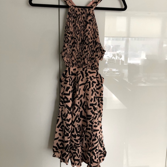 Pink black printed cutout dress - Picture 4 of 6